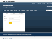 Tablet Screenshot of persiatravelmart.com
